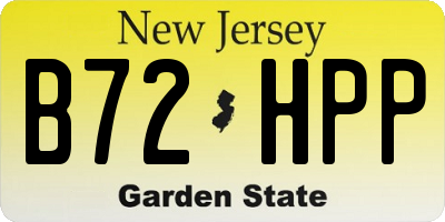 NJ license plate B72HPP