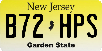 NJ license plate B72HPS