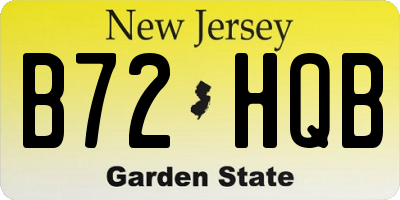 NJ license plate B72HQB