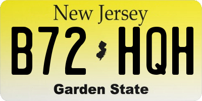 NJ license plate B72HQH