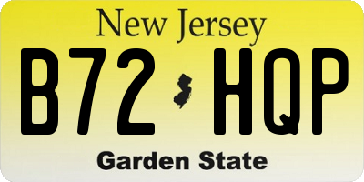 NJ license plate B72HQP