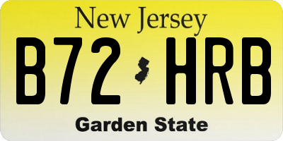 NJ license plate B72HRB
