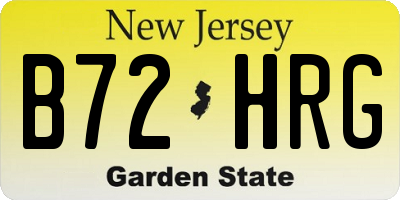 NJ license plate B72HRG