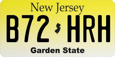 NJ license plate B72HRH