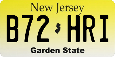 NJ license plate B72HRI