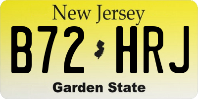NJ license plate B72HRJ