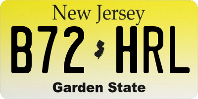 NJ license plate B72HRL