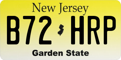NJ license plate B72HRP