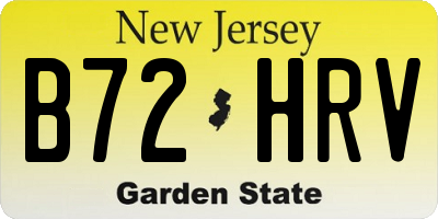 NJ license plate B72HRV