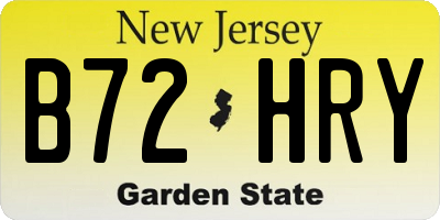 NJ license plate B72HRY