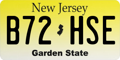NJ license plate B72HSE