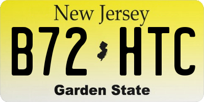 NJ license plate B72HTC