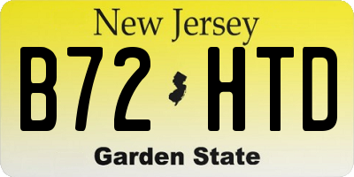NJ license plate B72HTD