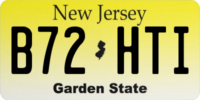 NJ license plate B72HTI