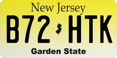 NJ license plate B72HTK