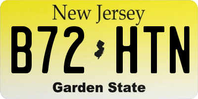 NJ license plate B72HTN
