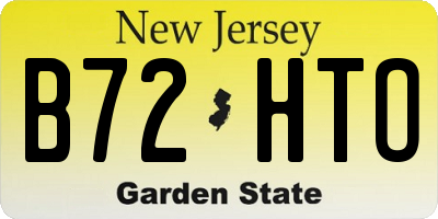 NJ license plate B72HTO
