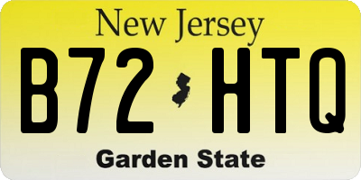 NJ license plate B72HTQ