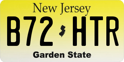 NJ license plate B72HTR