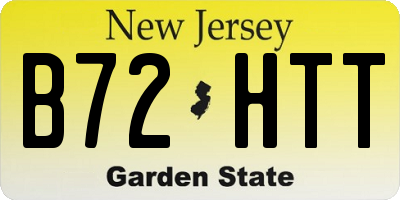 NJ license plate B72HTT