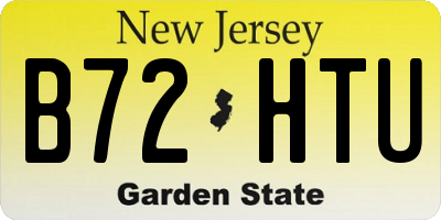 NJ license plate B72HTU