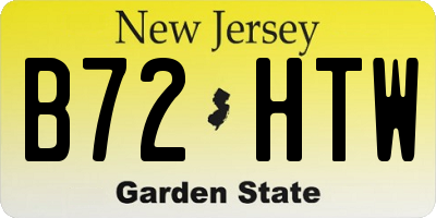 NJ license plate B72HTW