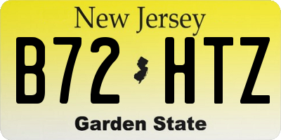 NJ license plate B72HTZ