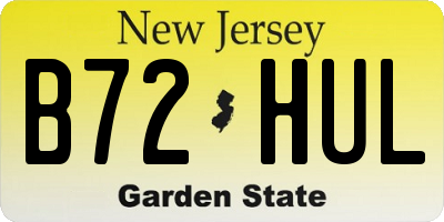 NJ license plate B72HUL