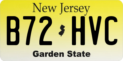 NJ license plate B72HVC
