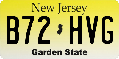NJ license plate B72HVG