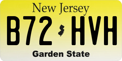 NJ license plate B72HVH