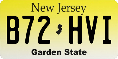 NJ license plate B72HVI