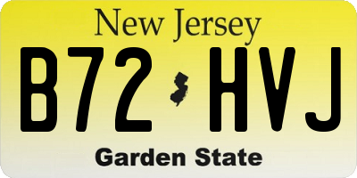 NJ license plate B72HVJ