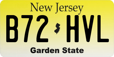 NJ license plate B72HVL