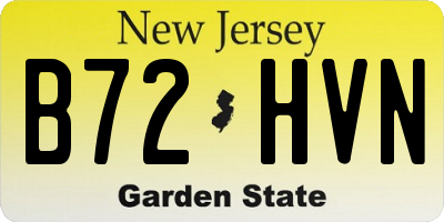 NJ license plate B72HVN