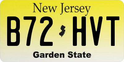 NJ license plate B72HVT