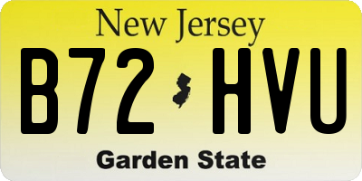NJ license plate B72HVU