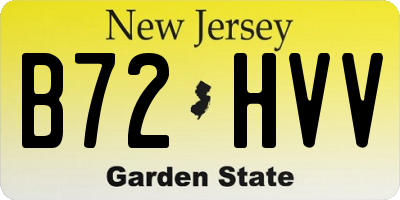 NJ license plate B72HVV