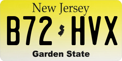 NJ license plate B72HVX