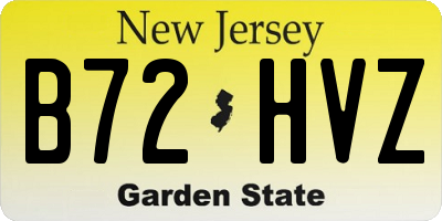 NJ license plate B72HVZ