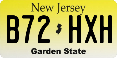 NJ license plate B72HXH