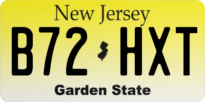 NJ license plate B72HXT