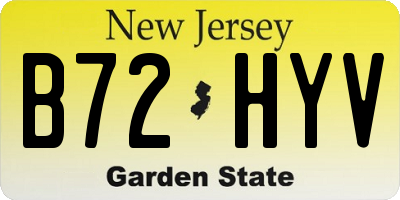 NJ license plate B72HYV