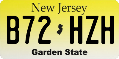 NJ license plate B72HZH