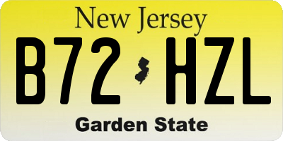 NJ license plate B72HZL