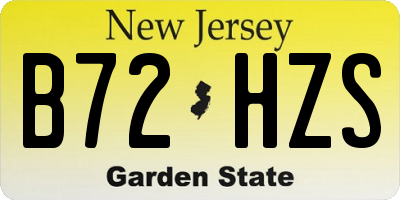 NJ license plate B72HZS