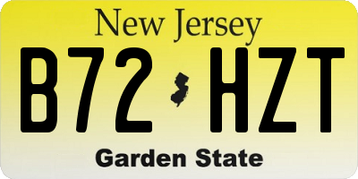 NJ license plate B72HZT