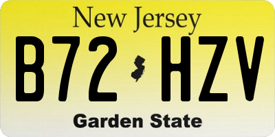 NJ license plate B72HZV