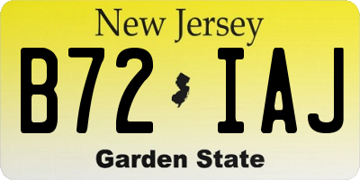 NJ license plate B72IAJ