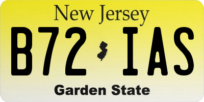 NJ license plate B72IAS